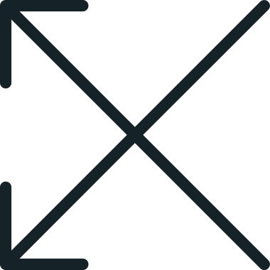 ok sol yön simgesi ana hat biçiminde