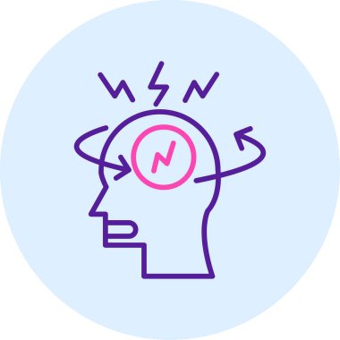 Beyin. Web simgesi basit illüstrasyon