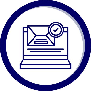 posta simgesi, vektör illüstrasyon tasarımı olan dizüstü bilgisayar