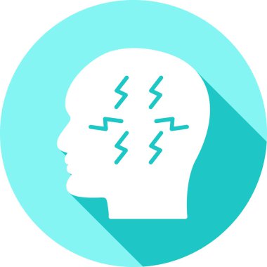 Beyin ikonu. vektör illüstrasyonu