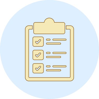 Kontrol listesi. Web simgesi basit illüstrasyon