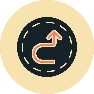 Yuvarlak bir simgenin vektör illüstrasyonu