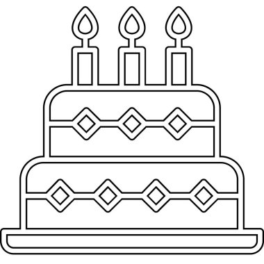 Mumlu doğum günü pastası, vektör tasarımı
