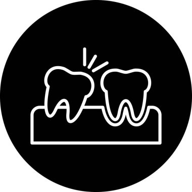 Moda tarzında izole edilmiş diş simgesi