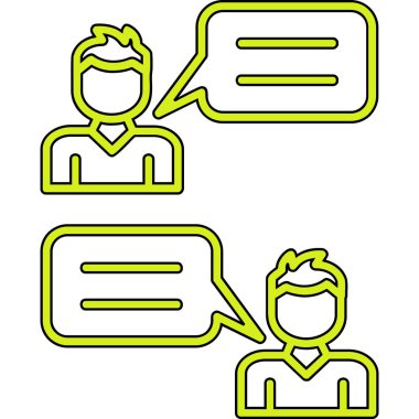 Sohbet simgesi vektör illüstrasyonu