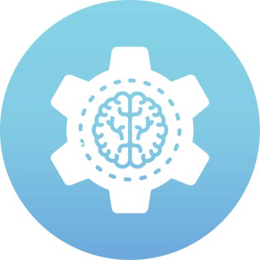 beyin ikonu vektör illüstrasyonu