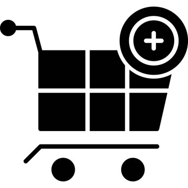 El arabası. Web simgesi basit illüstrasyon