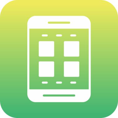 Soyut arkaplanda mobil uygulama simgesi tasarımı