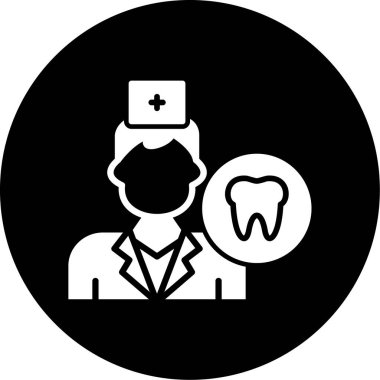 Dişçi. Web simgesi basit illüstrasyon