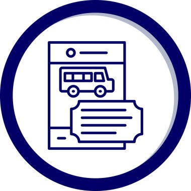 otobüs simge vektör çizim