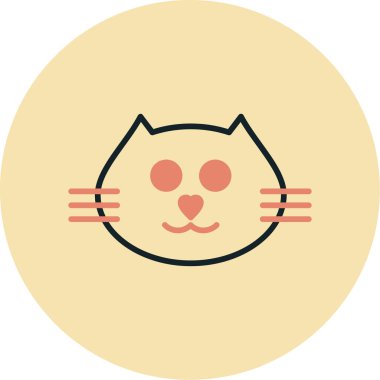 kedi simgesi vektör illüstrasyonu