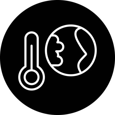 termometre simgesi vektör illüstrasyonu