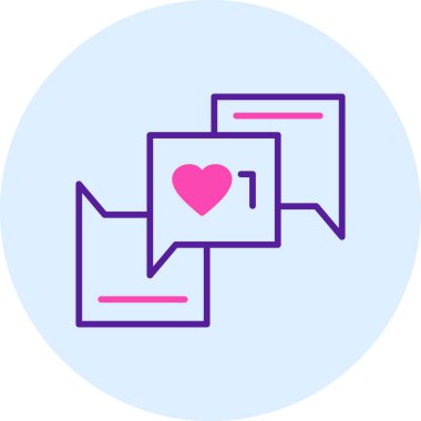 Kalp. Web simgesi basit illüstrasyon