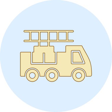 Modern b 'nin vektör çizimi kamyon simgesinden yoksun