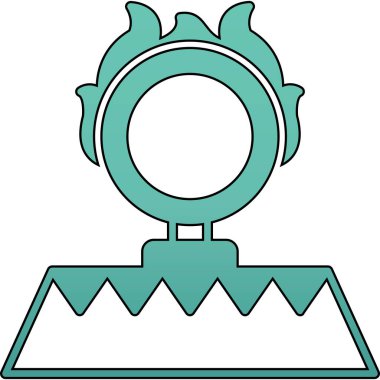 Bir kılıcın karikatür simgesinin vektör çizimi