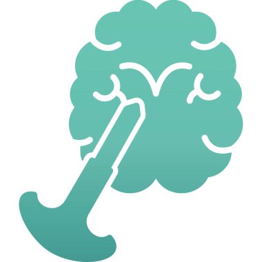 beyin ikonu vektör çizimi tasarımı