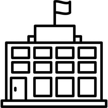 mimari yapı yapı ikonu ana hatlar biçiminde