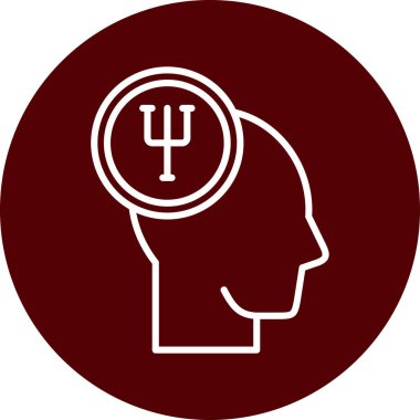 Beyin. Web simgesi basit tasarım