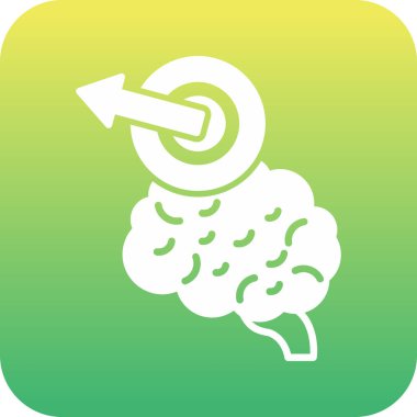 Beyin bulutu yuvarlak kare düğmesi