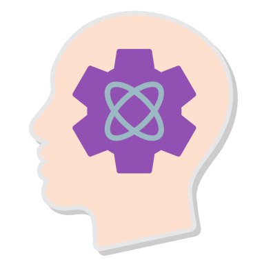 Beyin. Web simgesi basit tasarım