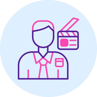 Mikrofonlu bir adamın vektör çizimi