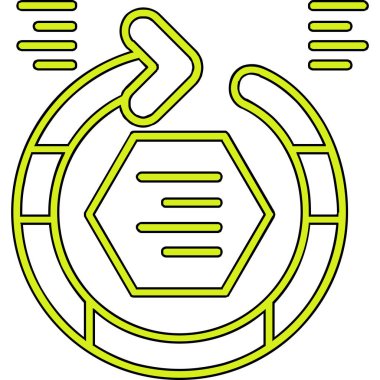 Biyolojik tehlike biyo-mühendislik simgesi ana hatları biçiminde
