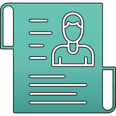 Bir insan simgesinin vektör illüstrasyonu