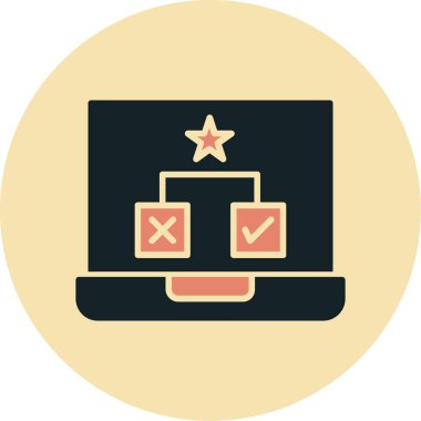 Onay işareti düz vektör simgesi