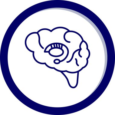 Beyin. Web simgesi basit tasarım