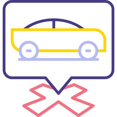 Taksiyle. Web simgesi vektör illüstrasyonu