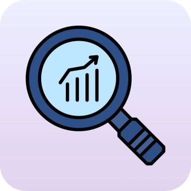 Moda biçimi izole edilmiş arkaplanda analiz simgesi