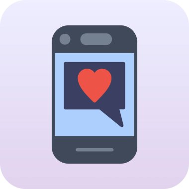 Mesaj var. Web simgesi basit illüstrasyon