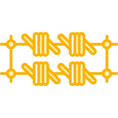 Çit ikonu. Herhangi bir web tasarımı için basit bir çit vektör simgesi çizimi
