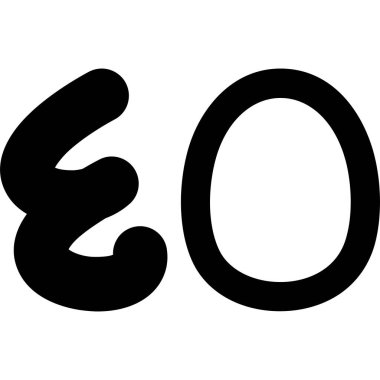 Siyah ve siyah arkaplanı olan bir harfin vektör çizimi, karalama