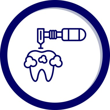 Modern b 'nin vektör illüstrasyonu diş ikonundan yoksun