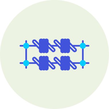 DNA molekül ikonu. Web için DNA vektör simgelerinin basit çizimi