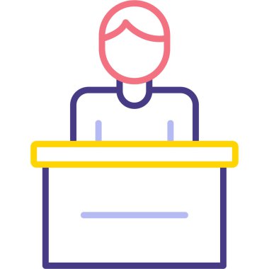 Bir kitap simgesinin vektör illüstrasyonu