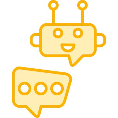 robot düz vektör simgesi