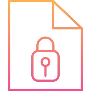 Kilit. Web simgesi basit illüstrasyon