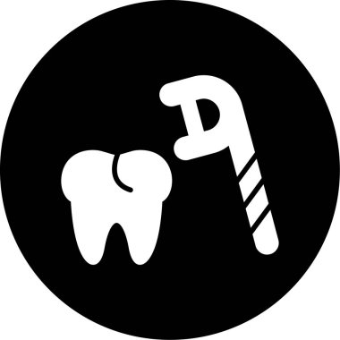 Modern diş simgesinin vektör çizimi