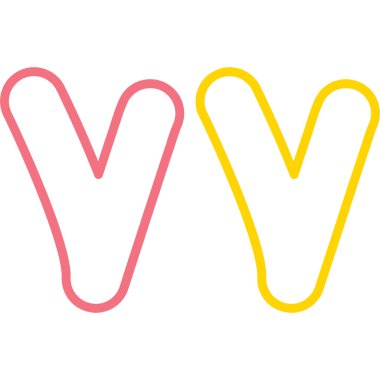 Alfabenin v harfi. çocuklar çiziyor