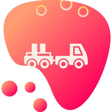 Bir kamyon simgesinin vektör çizimi