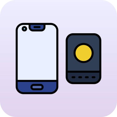 Cep telefonu. Web simgesi basit illüstrasyon