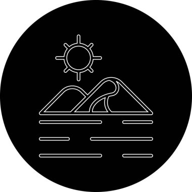 Bir kayak simgesinin vektör illüstrasyonu