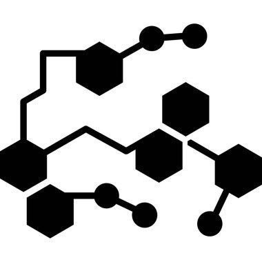 DNA simgesi, basit vektör illüstrasyonu