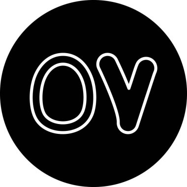 Bir harf simgesinin vektör illüstrasyonu