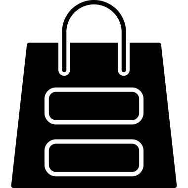 alışveriş poşeti vektör simgesi