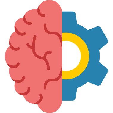 Beyin. Web simgesi basit illüstrasyon