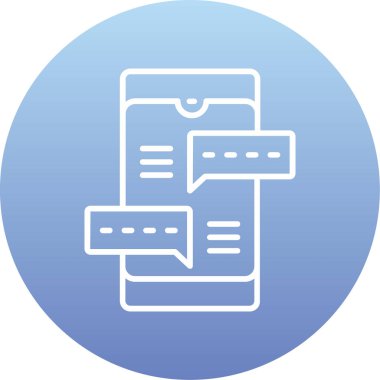 Sohbet simgesinin vektör illüstrasyonu