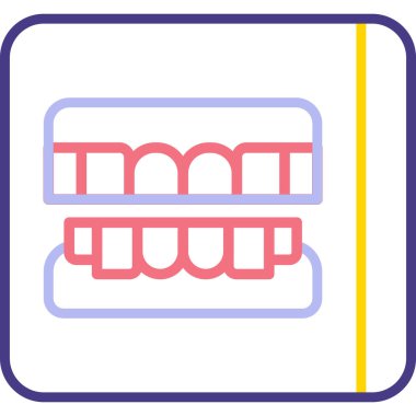 Modern diş simgesinin vektör illüstrasyonu